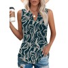 Micoson Hawaiian Shirt for Women V Neck Summer Pleated Tank
