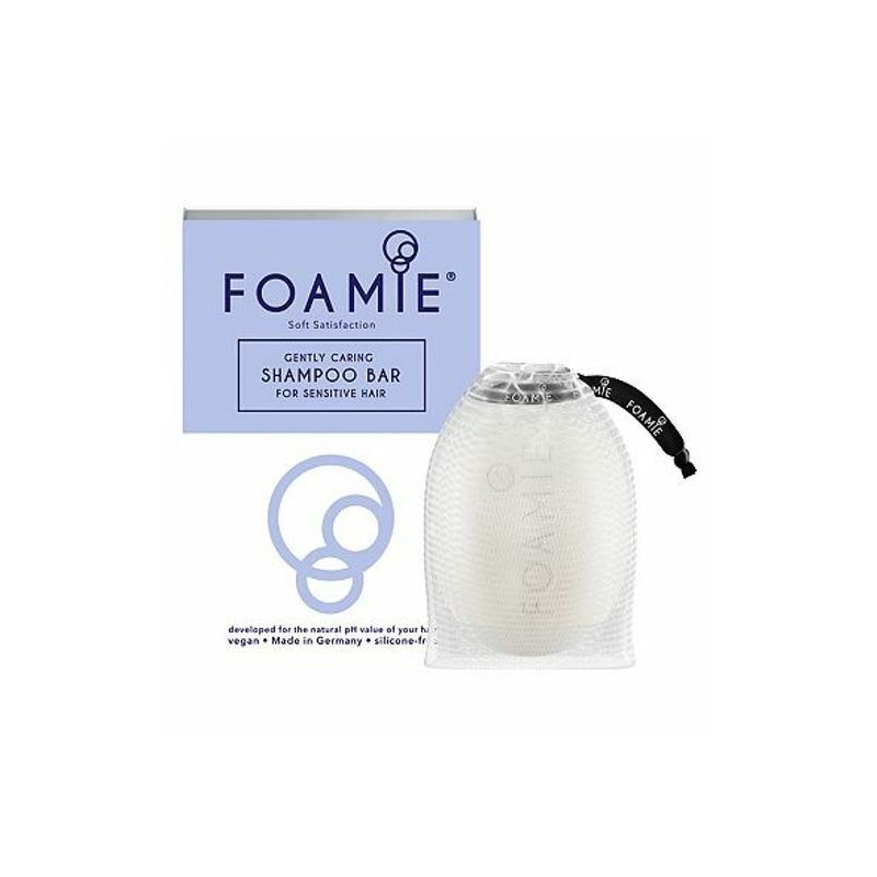Foamie Soft Satisfaction Shampoo Bar Hydrating Sensitive Hair wheat protein