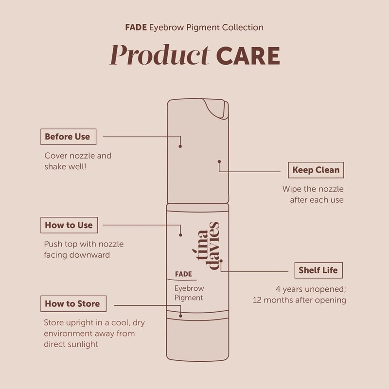 Tina Davies FADE Eyebrow Pigments, Light Neutral Blonde 15ml