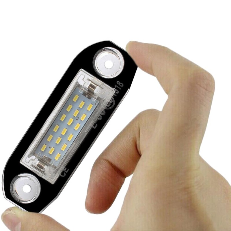 KACEPAR License Plate Lamp Tail Light Clear Lens, 18-LEDs License