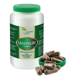 Vita Ideal Vegan® Saw Palm, 360 Capsules, Saw Palmetto, Daily Serving 1100 mg Saw, Palm Tree Pure Powder, Vegetable Based, Natural and No Additives