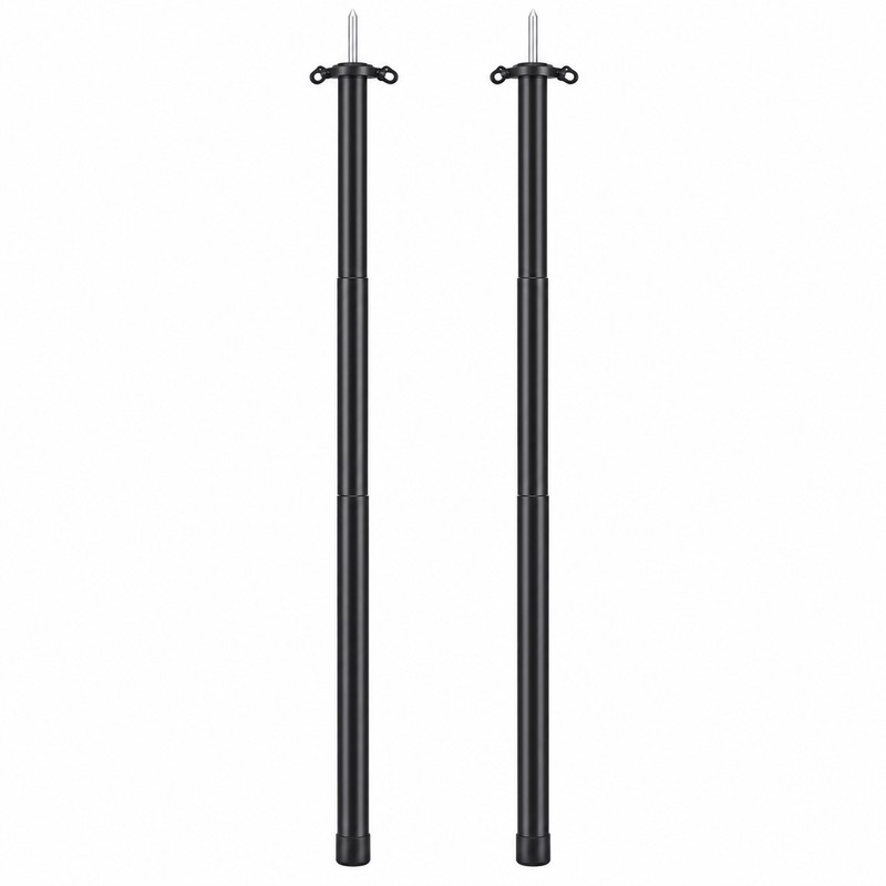 2Pcs Telescopic Tent Poles – Adjustable Aluminum Alloy Camping Awning