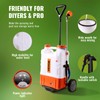 VEVOR 4 Gallon Battery Powered Backpack Sprayer with Wheeled Cart,