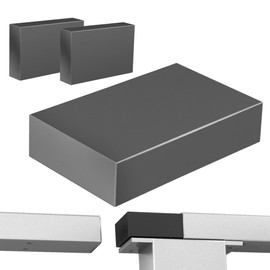 Hehdbz 3 Pack Extension Connector, 100mm High Strength POM Handrail Fittings for Flat Rectangular Handrail Cable Railing System Deck Stair, Fits HT10 HL10 HT14 Flat Handrail Accessories