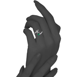 AILAAILA May Initial Birthstone Rings for Women Adjustable Dainty Letter Ring Stackable Stacking Ring for Mother Daughter Birthday Jewelry Gift H