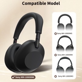 for Sony WH-1000XM6 Case Cover, 3 Sets Silicone Sweat Cover, KONXISA Eeadphones Protective Case for Sony WH-1000XM6 Earpad/Ear/Headband Covers Protector, Washable Sweatproof(White)