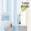 TOAVA DECO Sky Blue Sheer Curtains 45 Inch Length for