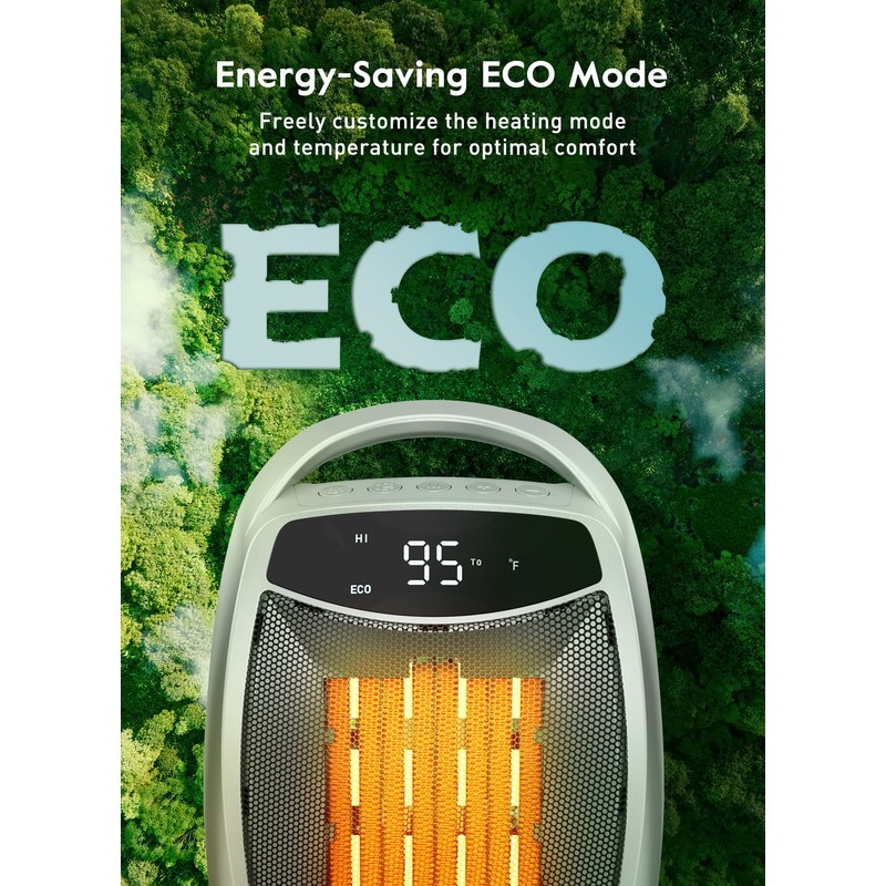 Portable Space Heater, Brightown 1500W Personal Electric Heater with Timer,