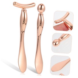 TOVINANNA 4pcs Alloy Eye Applicator Sticks T-shaped Spoon for Facial Care Lightweight Eye Care Tools for Reducing Puffiness and Dark Circles