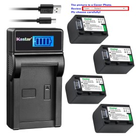 Kastar NP-FV70 Battery or LCD Charger for Sony PXW-Z90V PXW-X70 FDR-AX53 FDR-AXP55 - 1 Charger + 1 Battery