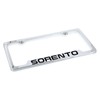Kia Sorento License Plate Frame Chrome Plated Metal Bottom Notched