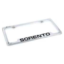 Kia Sorento License Plate Frame Chrome Plated Metal Bottom Notched 2-Hole