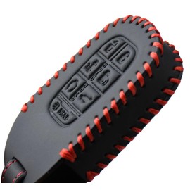 Handmade Stitching Leather Key Cover for Honda Odyssey Elite Ex 7 Buttons 2024 2023 2022 2021 2020 2019 2018