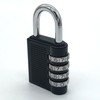 4-Digit Dial Combination Lock - Black, Large Dial Lock 2ea