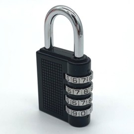 4-Digit Dial Combination Lock - Black, Large Dial Lock 2ea