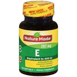 Nature Made E 400 IU (267 mg) Softgels Plant Sourced 100 EA
