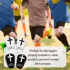 lasuroa 2 Pairs Mini Soccer Shin Guards, 3.15x1.98 Inch Jesus