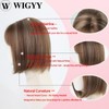 WIGYY Honey Brown Short Bob Wig with Bangs for White