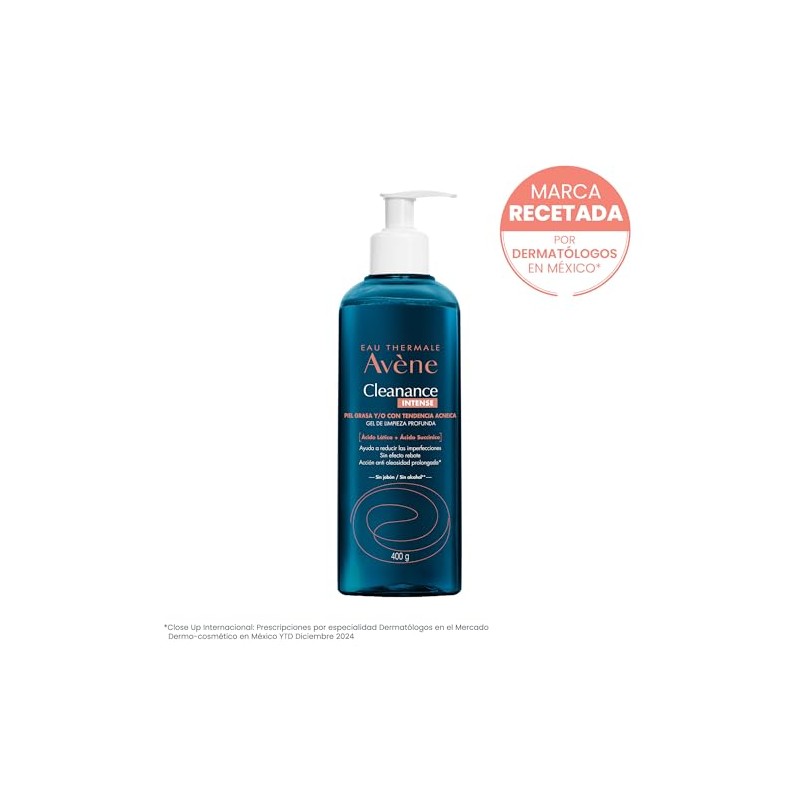 Avene Cleanance Intense Gel Limpiador Facial Piel Grasa y Acneica,
