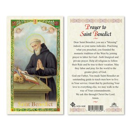 Prayer to Saint Benedict Laminated Prayer Cards - Pack of 25-