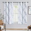 Unbranded Linen Semi-Blackout Curtains, 54-Inch Length, Gray Tree Branch Pattern