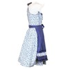 MS-Trachten Women's Dirndl Set Hanna 3-Piece Costume Dress Blue Flowers,