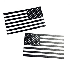 Reversed and Forward Set - Thick Transparent Forward American Flag Durable USA Polycarbonate Decal 2" x 3.5" (US Made)