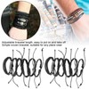 2Sets Adjustable Braided Bracelet Metal Inlaid Wristband Retro Style Cuff