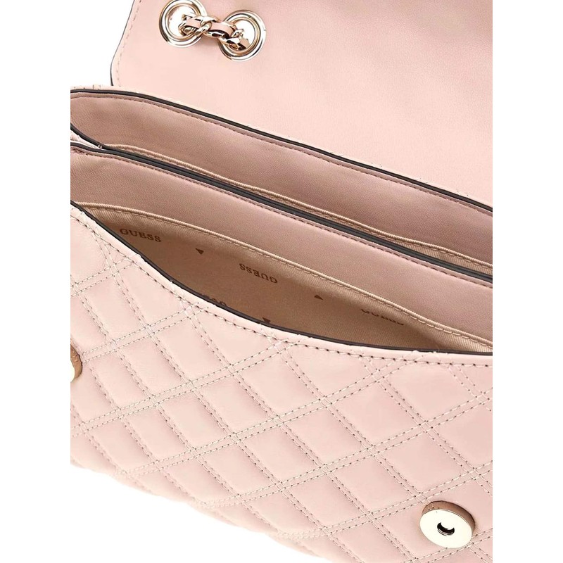 GUESS Giully Two Compartment Convertible Flap Light Beige, light beige