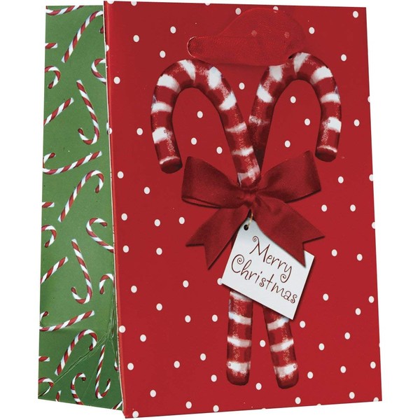 Jillson & Roberts Tiny Paper Bags, Candy Christmas (12 Pcs)