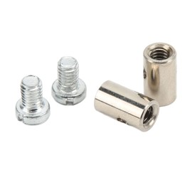 6mm Solderless Cable Nipple, Universal Metal Brake Line Throttle Choke End for Car Motorcycle Bicycle, Easy Connection, 6mm Diameter, Widely Use, Good Performance, Metal Material