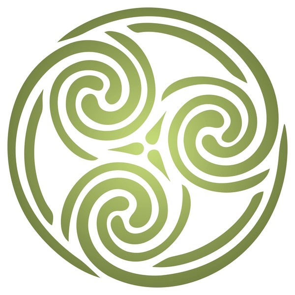Celtic Spiral Stencil, 11.5 x 11.5 cm (M) - Triskelion