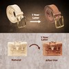 ELW Import Tooling Leather - Cinturón natural de cuero curtido