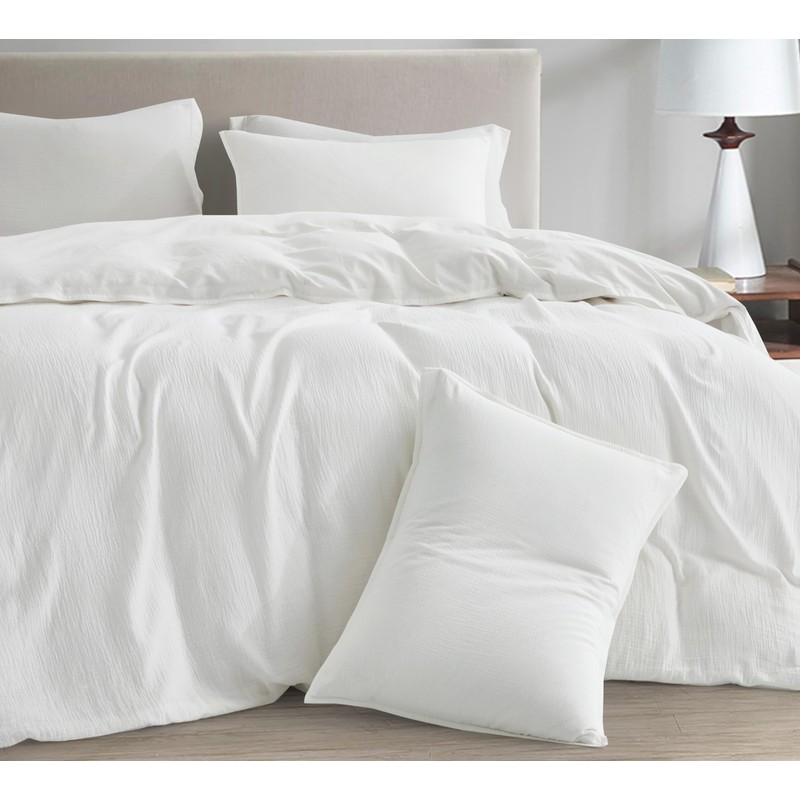 Chezmoi Collection Breeze 3-Piece Cotton Gauze King Duvet Cover Set,