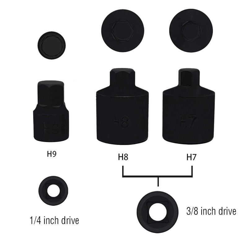 JEUCLEL 17PCS Universal Master Brake Caliper Socket Set Compatible with