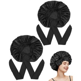 ZEXIJOW Seidenhaube für lockiges Haar,Atmungsaktiv,Mütze mit Gummiband,Weiche und bequeme Schlafhaube aus Satin,Seidenmütze zum Schlafen,Geeignet für Frauen mit jedem Haartyp