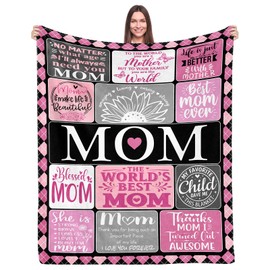 Kesidilo for Mom, MomGift from Daughter & Son, Best Moms Ever Present, Birthday Gift Ideas for Moms Mama Mother, Mom Blanket 50"x60"