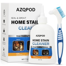 AZQPOD Heavy Duty Stain Cleaner Gel for Washing Machine Front Loader Door Seal, Shower, Bathroom Grout, Tile, Caulk – Powerful Mold & Mildew Remover Gel – Deep Cleaning Household Solution – 7 Fl Oz:_Heavy Duty Stain Cleaner 200g With Brush