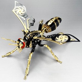 OreilleStar 3D Metal Puzzle Mechanical Wasp for Adults Gift for Birthday Christmas DIY for Men Assembly Model Kits Stainless Steel Building Blocks for Ages 18+