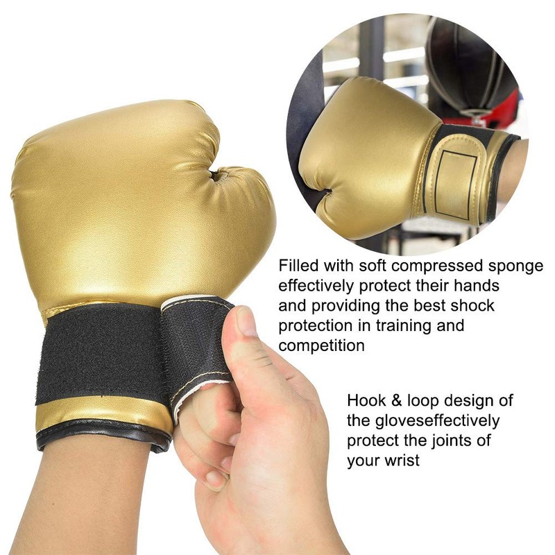 Boxing Gloves PU Leather Boxing Gloves Kickboxing Martial Arts Karate