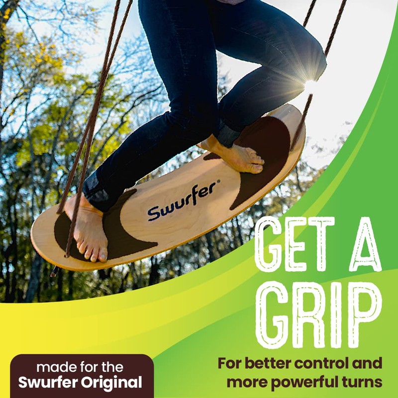 Swurfer SwurfGrip Traction Pads for Wooden Surf Swing (Brown)
