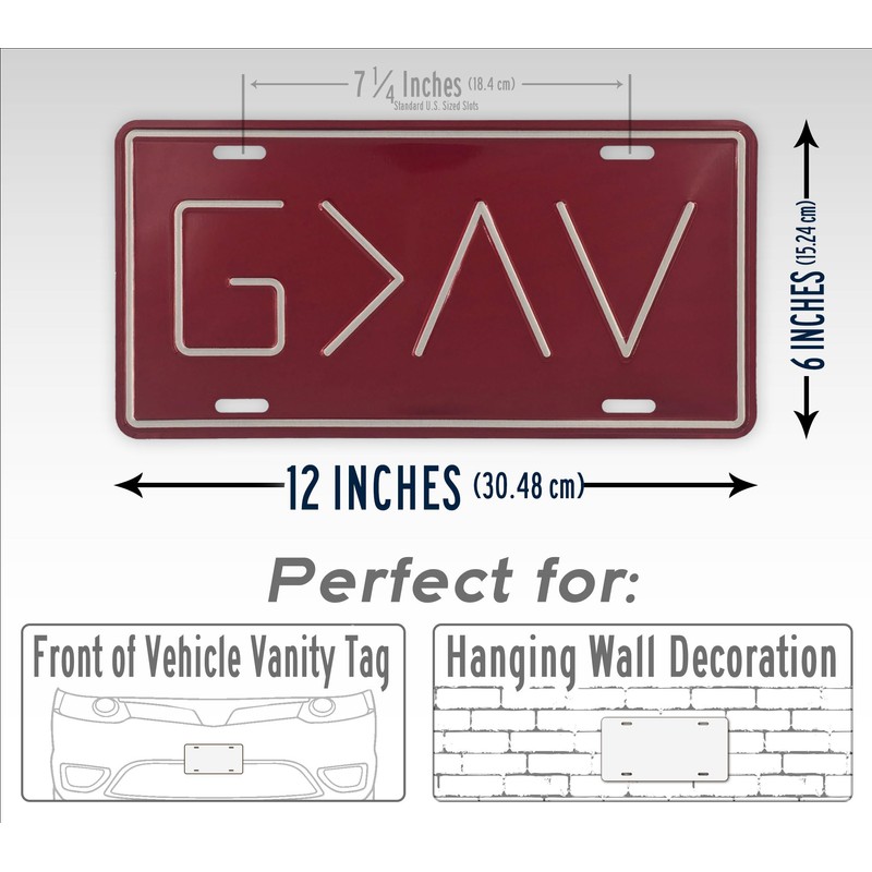God is Greater Than The Highs and Lows License Plate,