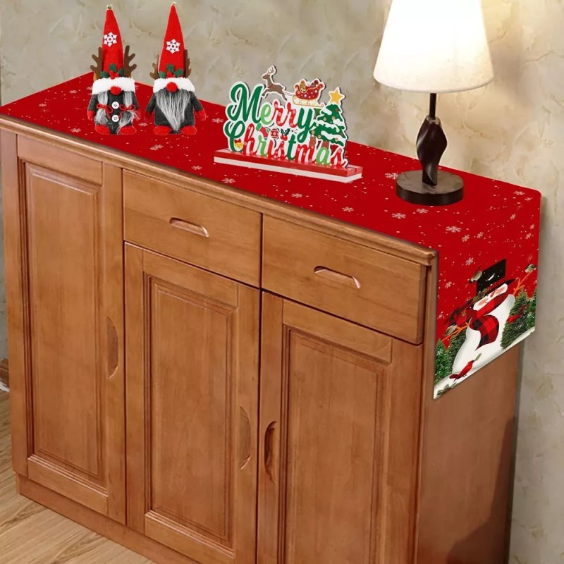 Muñeco Nieve Navidad Camino De Mesa Decoración Mesa Navideña