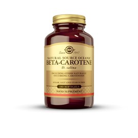 Solgar Natural Source Oceanic Beta Carotene Softgels - Pack of 180 - Fight Free Radicals - for Daily Use - Gluten Free, Gold