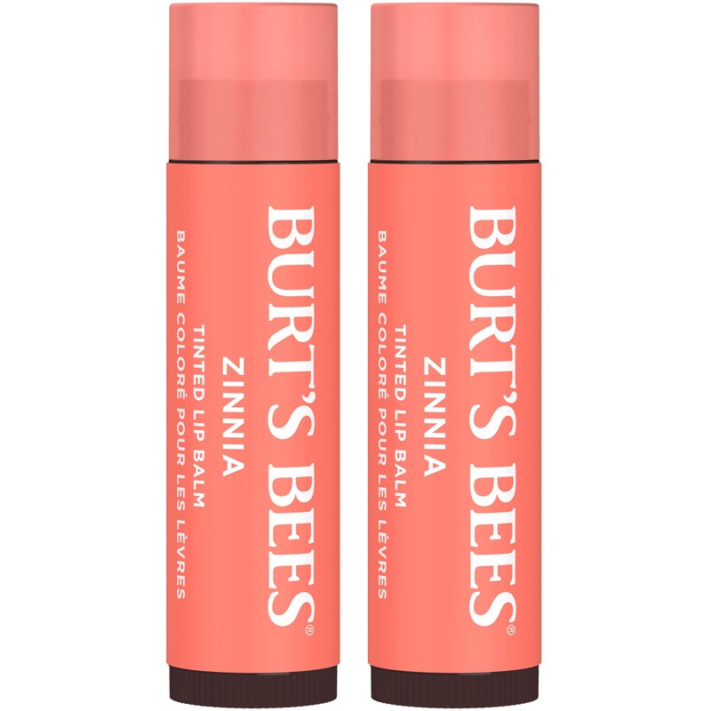 Burt's Bees 100% Natural Tinted Lip Balm, Zinnia, 0.15 Oz,