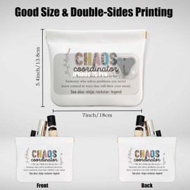 URMISU Farewell Gifts for Coworkers - Chaos Coordinator Makeup Pouch Cosmetic bags for Women, Small Travel Toiletry Bag Makeup Organizer Bag, Appreciation Gifts for Coworkers Work Besties Colleague