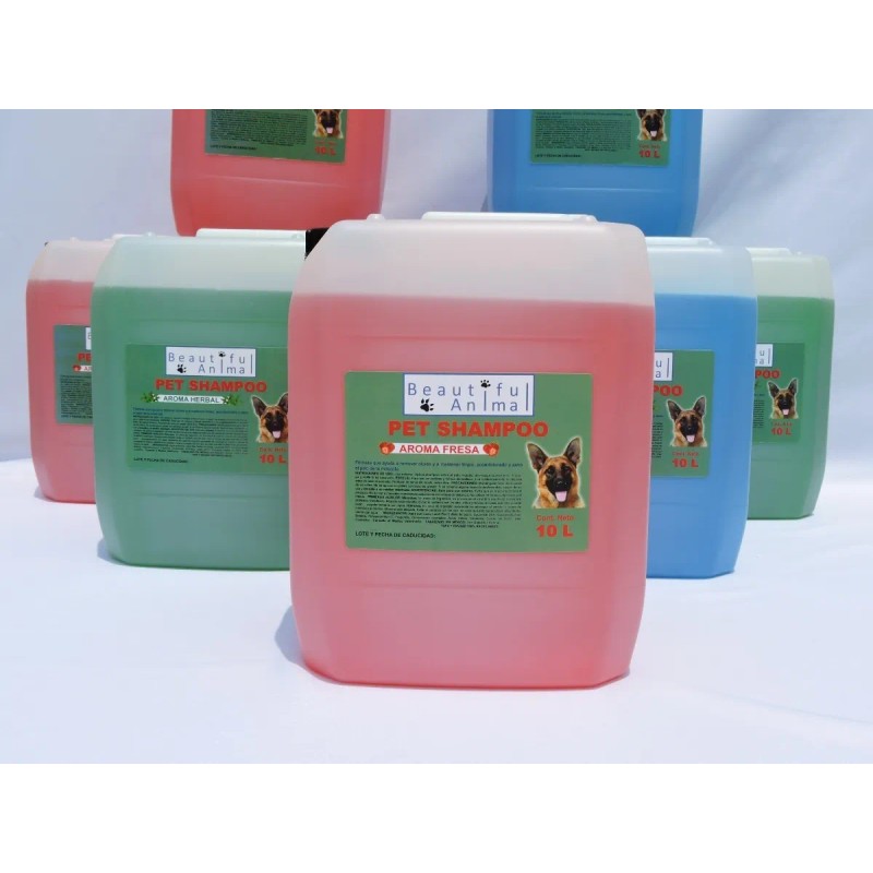 Shampoo Para Perro Beautiful Animal 10 Litros Aroma Fresa Fresa