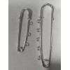 Platinum 3 Kilt Pins Silver Plated Steel 3" long fasteners