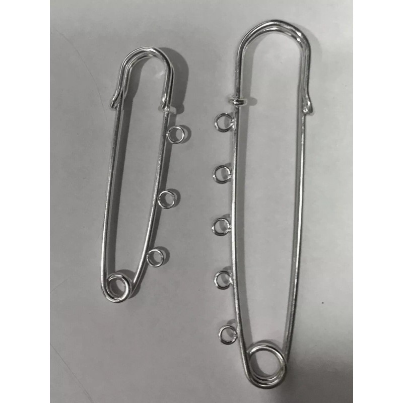 Platinum 3 Kilt Pins Silver Plated Steel 3" long fasteners