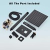 Elefloom Shower Faucet Set, 10 Inch Matte Black Wall Mounted
